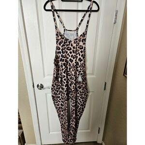 NIP OUFEIYA Women's Casual Jumper Romper Loose Baggy Jumpsuit, Animal, LG (8)